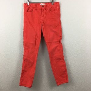 Madewell Red Skinny Skinny Ankle Jeans 28 x 27